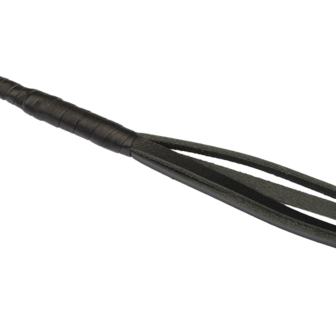 RISE - BDSM Zweep - Feather Hard Single Tail - Zwart/Geel