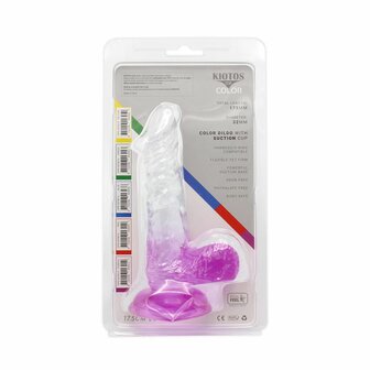 Kiotos Cox Color - Gekleurde Dildo 03 - 17,5 x 3,2 cm - Transparant/Paars