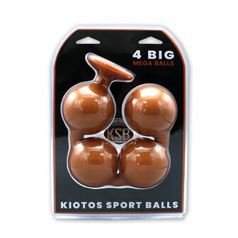 Kiotos - Sport Balls - 4 Grote Anaal Ballen - Siliconen - Diameter 88 mm