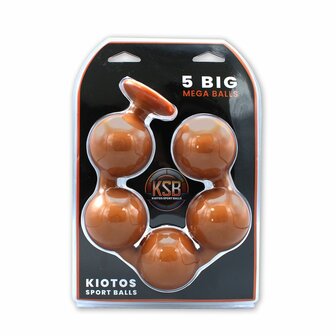 Kiotos - Sport Balls - 6 Grote Anaal Ballen - Siliconen - Diameter 70 mm
