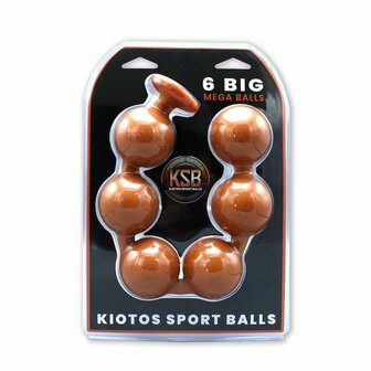 Kiotos - Sport Balls - 6 Grote Anaal Ballen - Siliconen - Diameter 70 mm