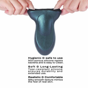 Dorcel - Sili-Cup - Dual Sensation Masturbator - Siliconen - Blauw Metallic