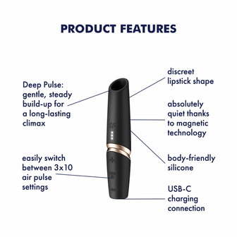 Satisfyer Perfect Kiss &ndash; 3D Air Pulse Vibrator in Lipstick design