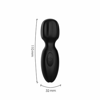 Pixey 2GO - Mini Wand Vibrator - Zwart