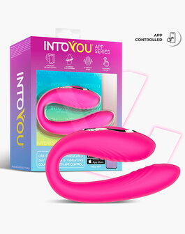 IY - Couty - Koppelvibrator met 360&deg; Oscillatie en App-bediening &ndash; Roze