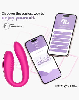 IY - Couty - Koppelvibrator met 360&deg; Oscillatie en App-bediening &ndash; Roze