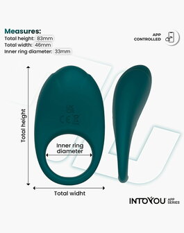 IY - Ringo - Vibrerende Cockring - App-bediening - Groen