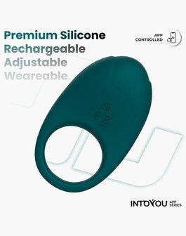 IY - Ringo - Vibrerende Cockring - App-bediening - Groen