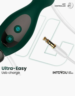 IY - Greeny Prostaatmassager met Wiggling Tip &amp; App bediening &ndash; Groen