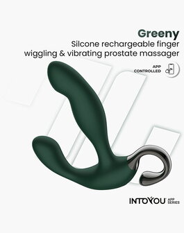IY - Greeny Prostaatmassager met Wiggling Tip &amp; App bediening &ndash; Groen