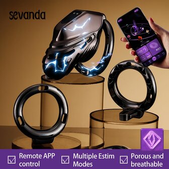 Sevanda - Electric Shock Peniskooi - Handmatig Slot