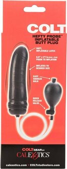 Colt Hefty Probe &ndash; Opblaasbare Buttplug &ndash; Zwart &ndash; &Oslash; 45 mm