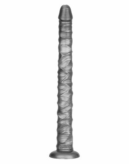 Lovetoy - Vibrax Slider - Lange Vibrerende Anaal Dildo - 40.5 cm - Zilver