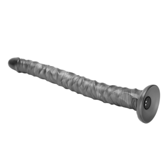 Lovetoy - Vibrax Slider - Lange Vibrerende Anaal Dildo - 40.5 cm - Zilver