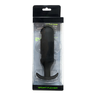 Sport Fucker - Next Level Trainer Plug - Buttplug - Siliconen - Zwart - Large