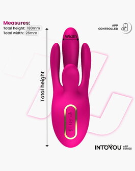 IY - Derek - Clitoris Vibrator - Bewegende Vingers - 3 motoren - App-bediening - Roze