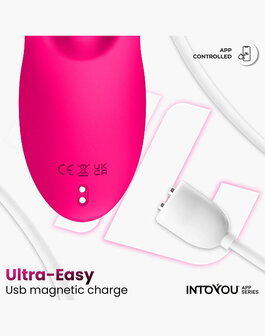 IY - Derek - Clitoris Vibrator - Bewegende Vingers - 3 motoren - App-bediening - Roze