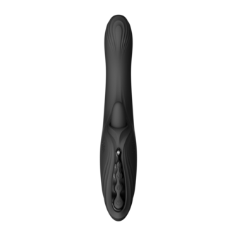 ZALO - Ares - Likkende G-Spot Rabbit Vibrator - Verwarmend - App Control - Obsidian Zwart