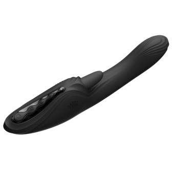 ZALO - Ares - Likkende G-Spot Rabbit Vibrator - Verwarmend - App Control - Obsidian Zwart