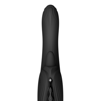 ZALO - Ares - Likkende G-Spot Rabbit Vibrator - Verwarmend - App Control - Obsidian Zwart