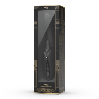 ZALO - Ares - Likkende G-Spot Rabbit Vibrator - Verwarmend - App Control - Obsidian Zwart
