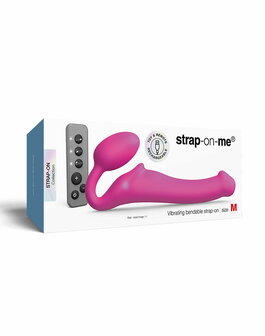 Strap-On-Me - Strapless Strap-on Vibrator - Buigbaar - Fuchsia - Maat M