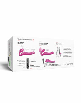 Strap-On-Me - Strapless Strap-on Vibrator - Buigbaar - Fuchsia - Maat M