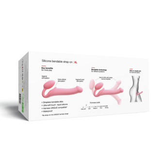 Strap-On-Me - Strapless Strap-on Dildo - Buigbaar - Roze - Maat XL