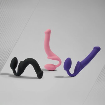 Strap-On-Me - Strapless Strap-on Dildo - Buigbaar - Roze - Maat XL