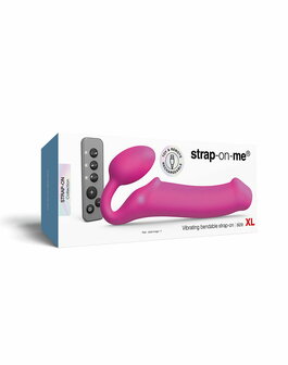 Strap-On-Me - Strapless Strap-on Vibrator - Buigbaar - Fuchsia - Maat XL