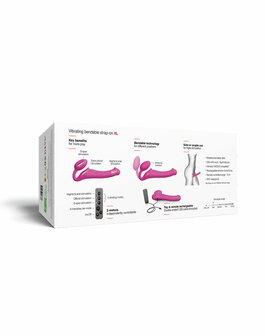 Strap-On-Me - Strapless Strap-on Vibrator - Buigbaar - Fuchsia - Maat XL