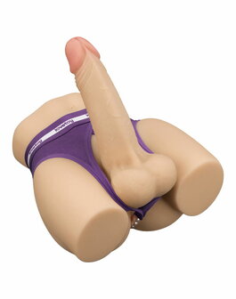 LoveToy - Streetgirl&#039;s 14 Masturbator met Buigbare Dildo - Beige
