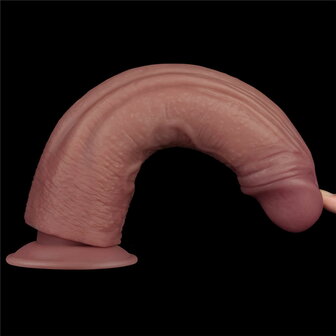LoveToy - Power Cock - 26.5 cm - Vibrerende Dildo - Dual Density - Lichte Huidskleur