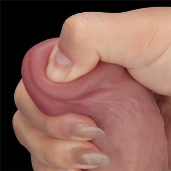 LoveToy - Power Cock - 21.5 cm - Vibrerende Dildo - Dual Density - Lichte Huidskleur
