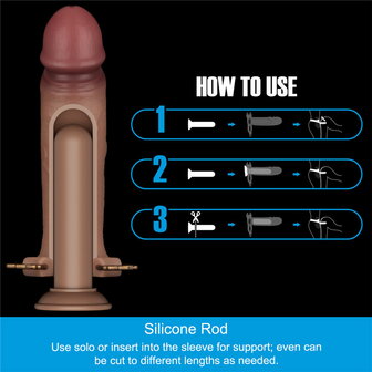 LoveToy - Ingen - Holle Strap-on met Siliconen Staaf - 23 cm - Lichte Huidskleur - Maat L/XL/2XL