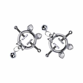 Kiotos - Kittenoortjes met Strik en Belletje - Tepelklemmen met ketting