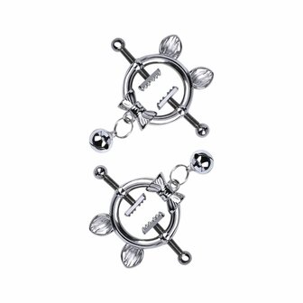 Kiotos - Kittenoortjes met Strik en Belletje - Tepelklemmen met ketting