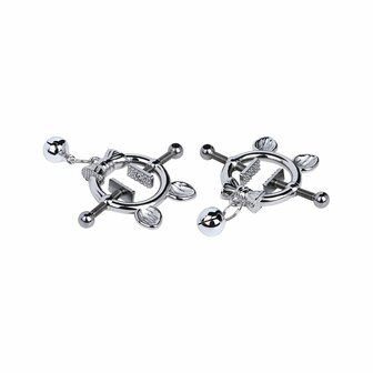 Kiotos - Kittenoortjes met Strik en Belletje - Tepelklemmen met ketting