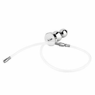 Kiotos - Holle Penisplug - Holle Dilator - Met Holle Geribbelde Buttplug - Ass Lock - RVS