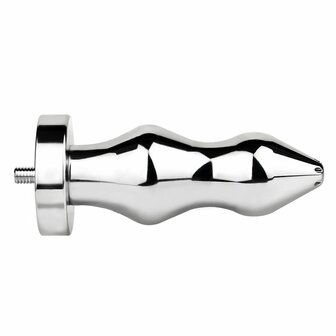 Kiotos - Holle Penisplug - Holle Dilator - Met Holle Geribbelde Buttplug - Ass Lock - RVS