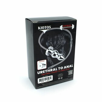 Kiotos - Holle Penisplug - Holle Dilator - Met Holle Geribbelde Buttplug - Ass Lock - RVS
