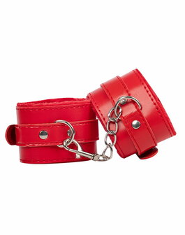 TieMeUp - Boeien imitatieleder - Zachte bontvoering - Rood