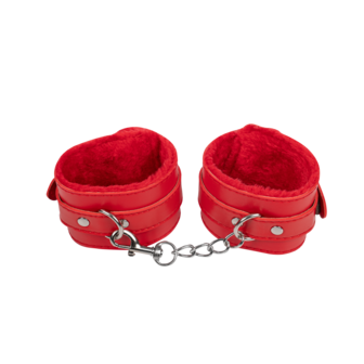 TieMeUp - Boeien imitatieleder - Zachte bontvoering - Rood