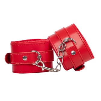 TieMeUp - Boeien imitatieleder - Zachte bontvoering - Rood