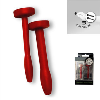 Sport Fucker - Cum Plug Play Kit - Spermstoppers - Siliconen - Rood