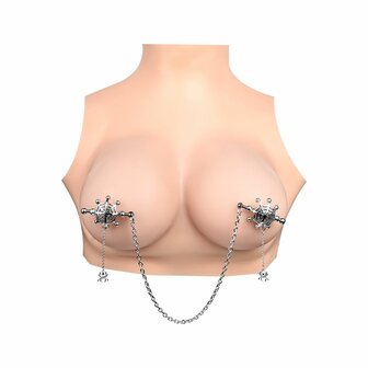 Kiotos - Spiderweb met hangende Spin - Tepelklemmen met ketting