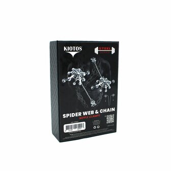 Kiotos - Spiderweb met hangende Spin - Tepelklemmen met ketting