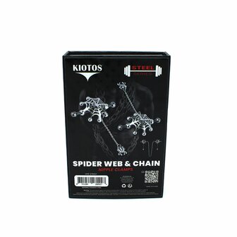 Kiotos - Spiderweb met hangende Spin - Tepelklemmen met ketting
