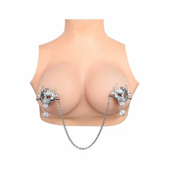 Kiotos - Demonic Mask  met hanger - Tepelklemmen met ketting