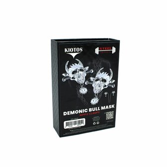 Kiotos - Demonic Mask  met hanger - Tepelklemmen met ketting